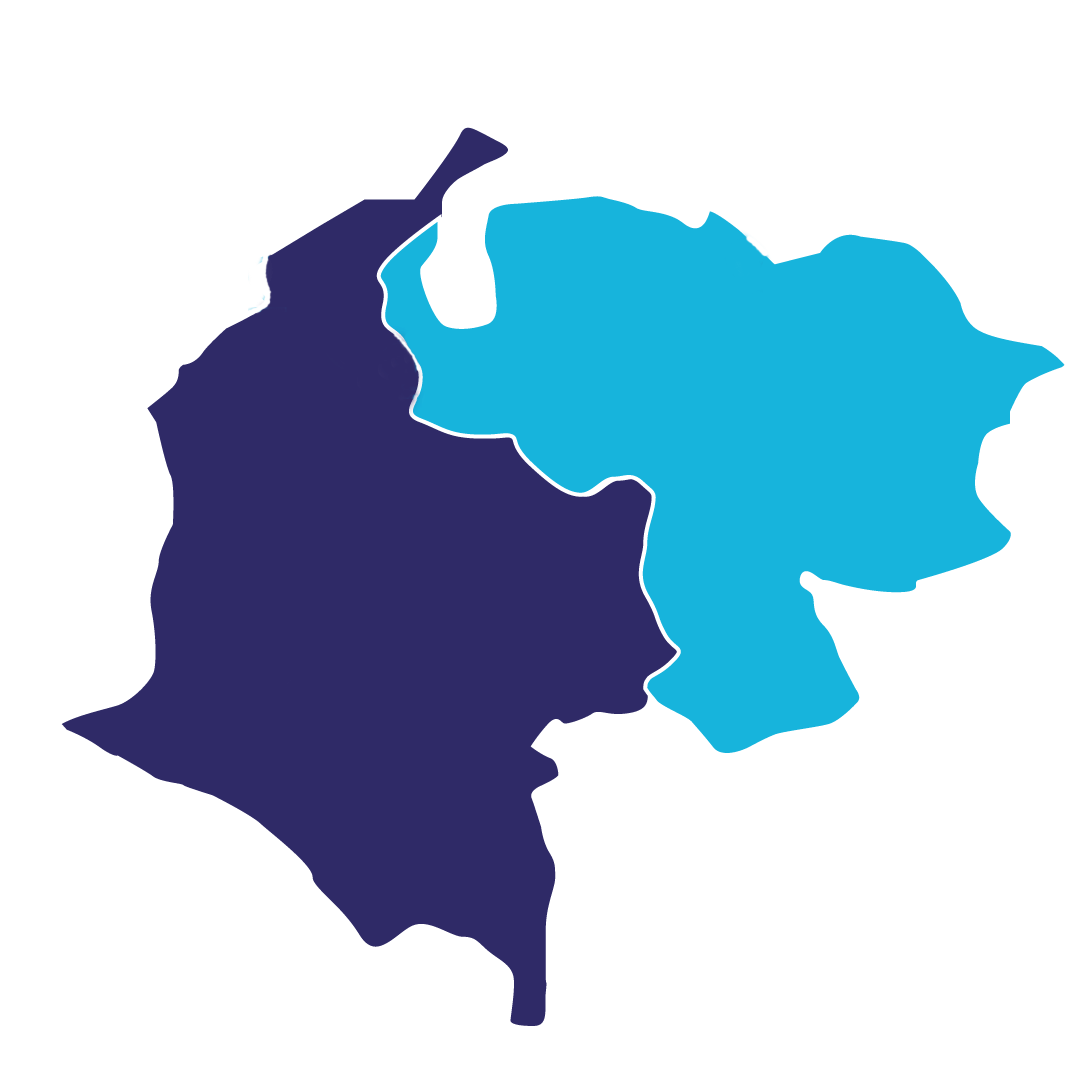 Mapa de sedes en Colombia y Venezuela